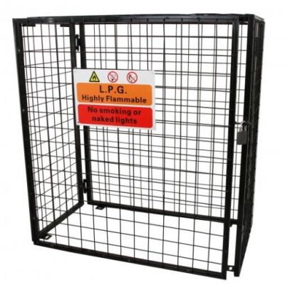 Powder coated heavy gas cylinder strong wire mesh cage