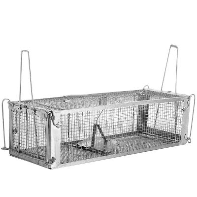 Double-door Humane live rats catch rodent animal Metal rat cage mouse trap